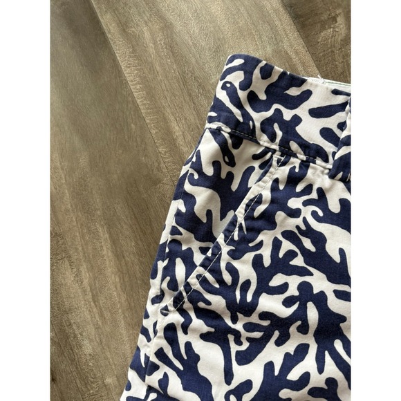 Lily Pulitzer Womens Blue White Tropical The Chipper Bermuda Shorts Size 0 - Picture 7 of 16